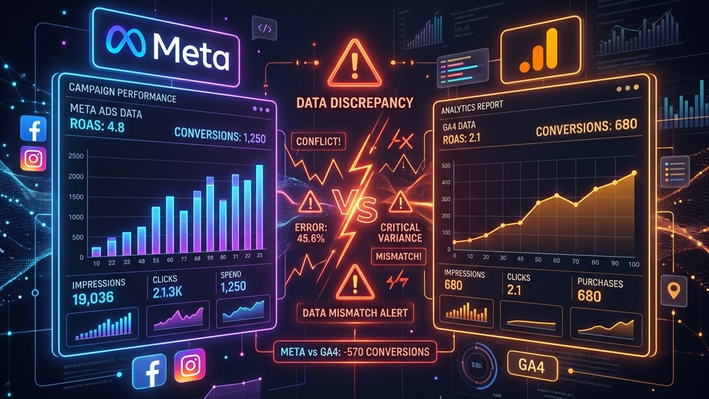 discrepancias meta ga4 banner